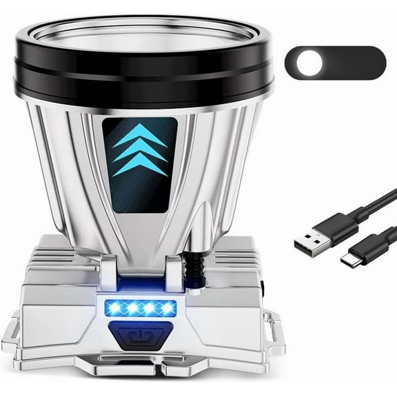 Super Bright Rechargeable High Power Headlamp,Hunting Led Headlamp Fishing Light,High Power Outdoor Spotlight Waterproof,Portable Head Flashlight for Camping