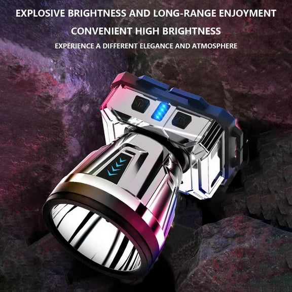 Super Bright Rechargeable LED Headlamp, High-Power German XPG Headlamp, Rechargeable LED Flashlight, Waterproof Headlight for Outdoor Activities, Camping, Hiking