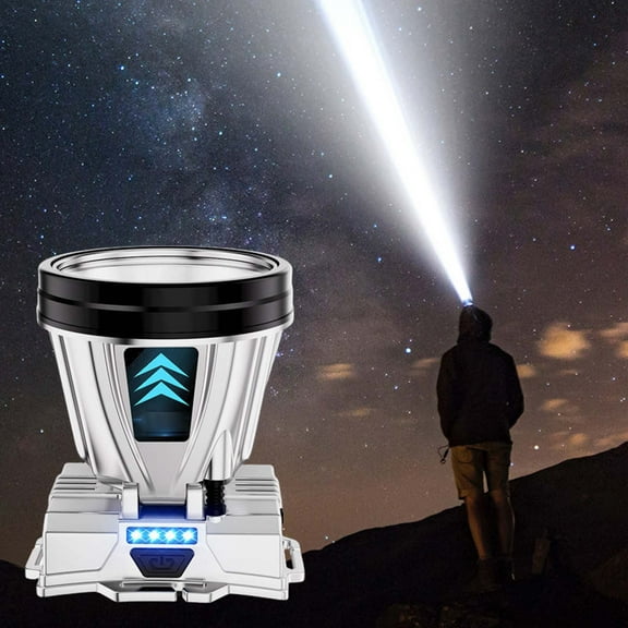 Super Bright Rechargeable LED Headlamp | High Power Head Mounted Flashlight | 2x1200mAh Lithium Battery | Waterproof | Power Bank Function | Outdoor Camping Hiking Fishing | 40 LEDs | Adjustable