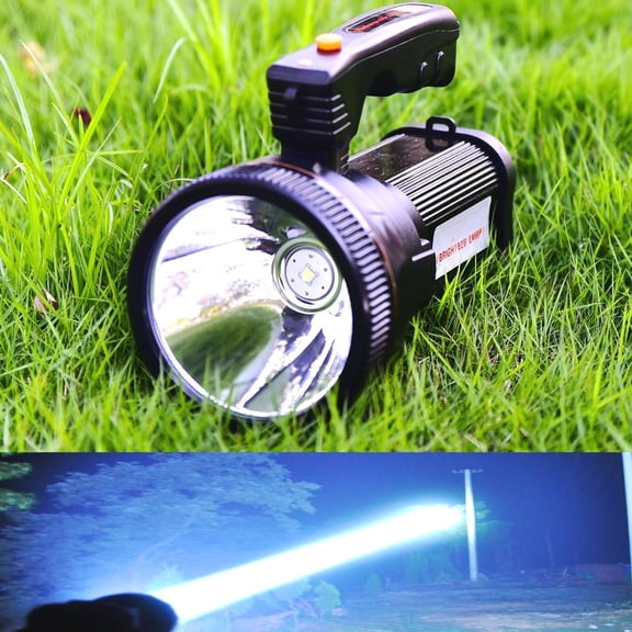Super Bright  Searchlight Handheld Portable LED Spotlight USB Rechargeable Flashlight for Mining,Camping, Hiking, Fishing