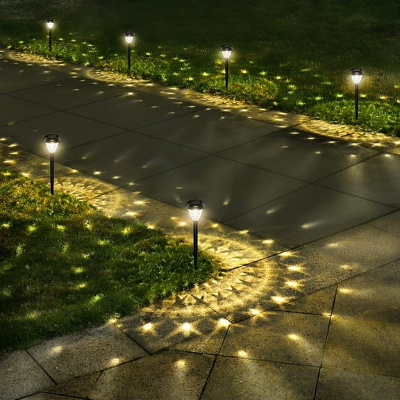 Super Bright Solar Lights Outdoor Waterproof-10 Pack, Dusk to Dawn Up to 12 Hrs Solar Powered Outdoor Pathway Garden Lights Auto On/Off, LED Landscape Lighting Decorative for Walkway Patio Yard