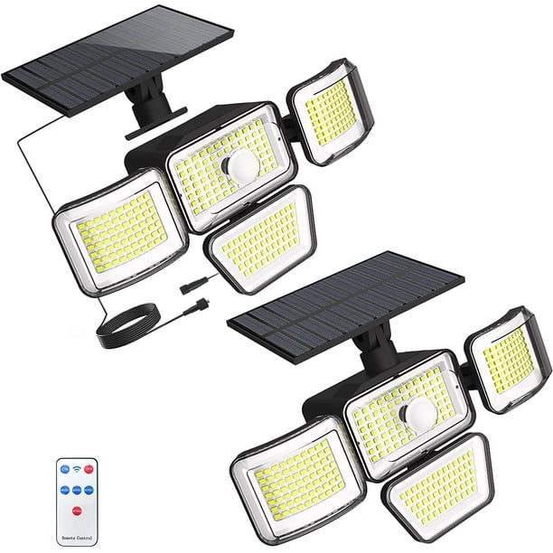 Super Bright Solar Motion Sensor Outdoor Lights Separate Solar Panel ...