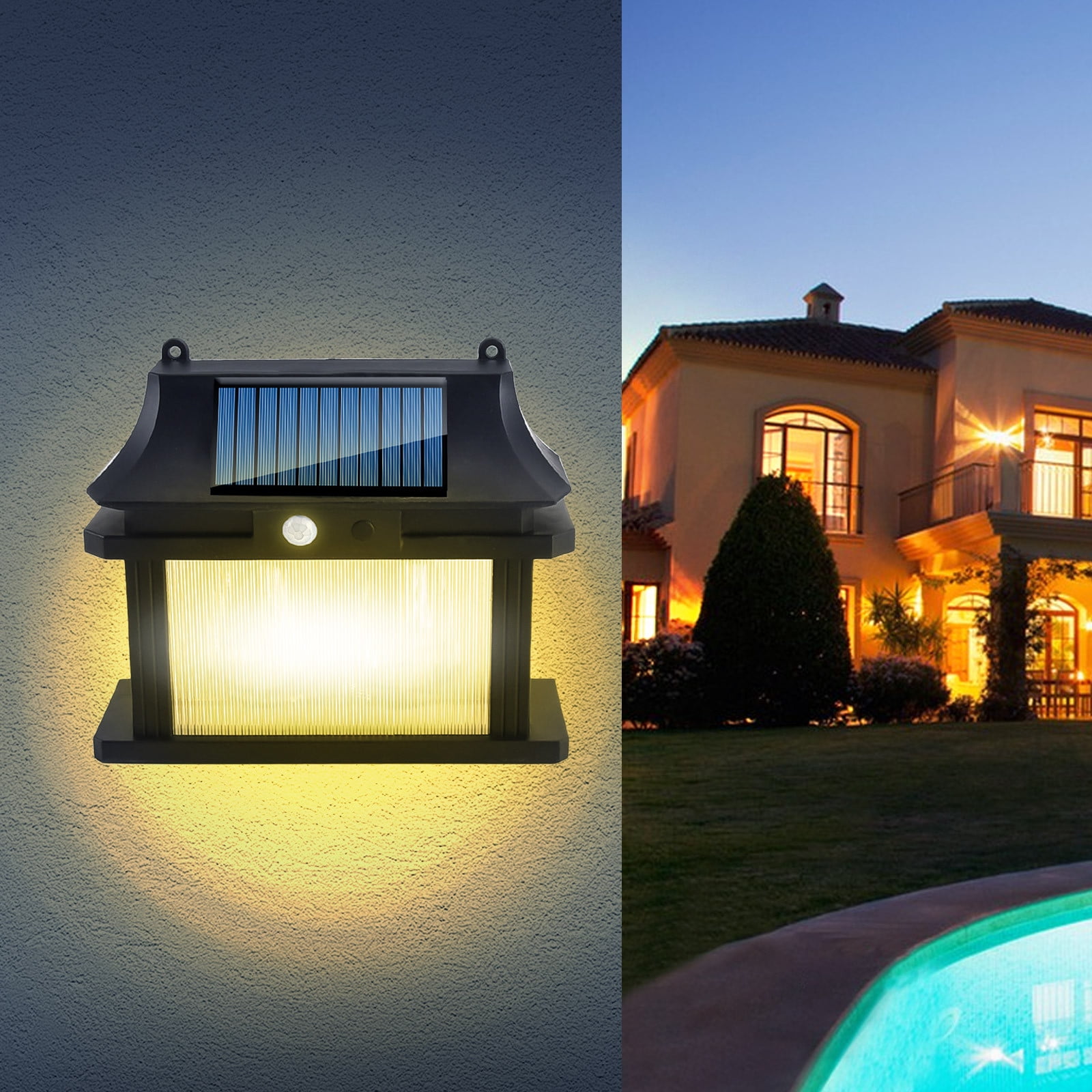 2-Pack Solar LED Motion Sensor Lights – Outdoor Wall Lamp, Waterproof, For Garden/Garage
