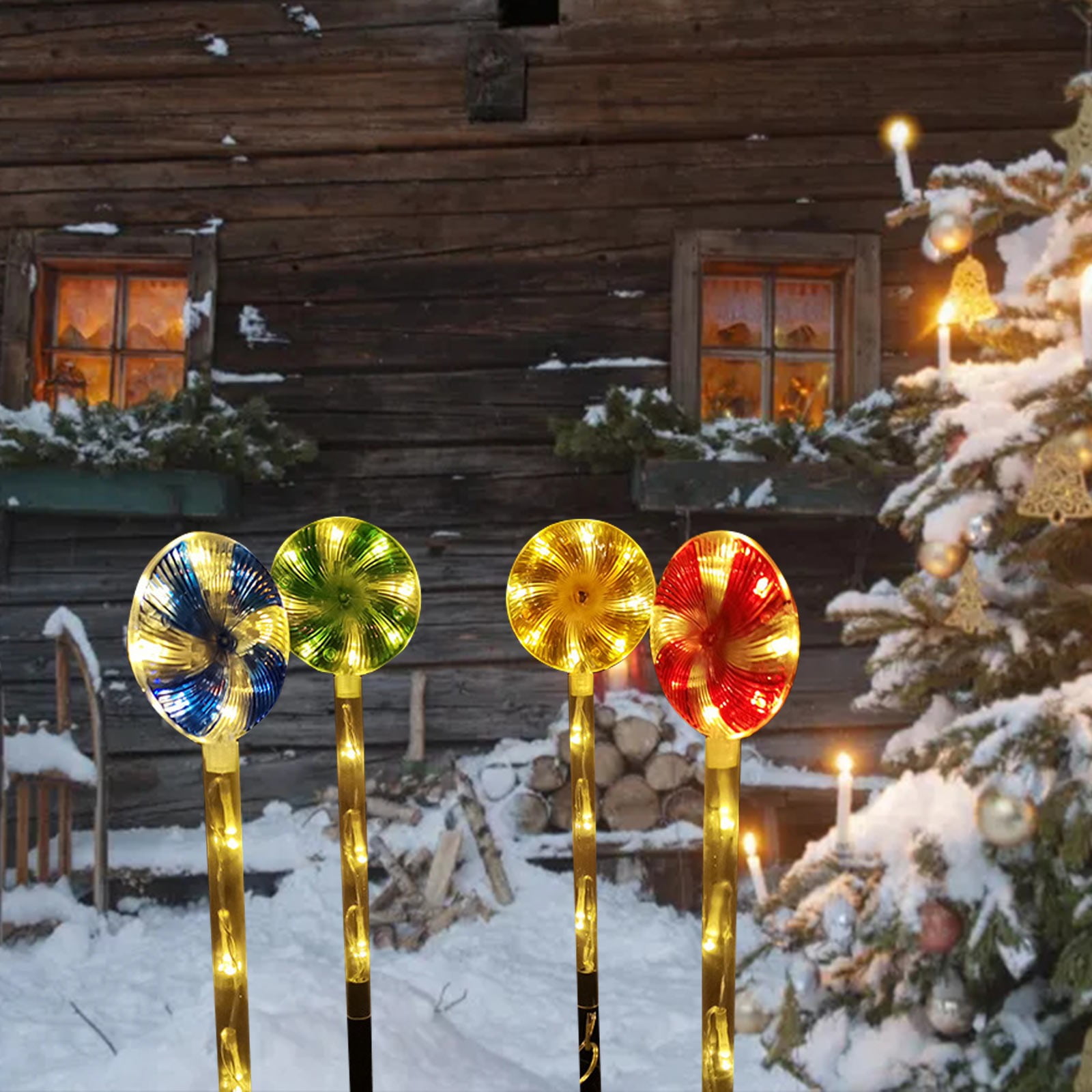 Super Bright Solar Pathway Lights Lollipop Solar Christmas Lights