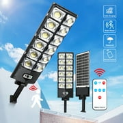 Super Bright Solar Street Lights with 360 Light Beads, Ultra Bright Dusk to Dawn Solar Motion Sensor Lights with Remote Control, Solar Security Wall Light Road Lamp for Garden Yard Patio Parking Lot