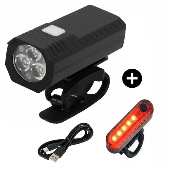 Super Bright Type-C USB-C Rechargeable Bike Light Set, Bicycle Front Light and Rear Tail Light, Night Cycling Bicycle Accessories, Easy to Install, Suitable for Road Mountain Bike