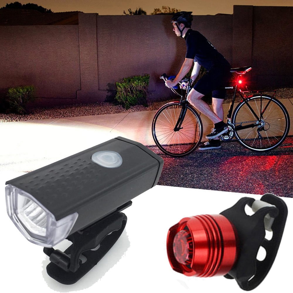 Super Bright USB Led Bike Light Rechargeable Headlight &Taillight Set