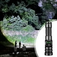 thumbnail image 1 of Super Bright USB Rechargeable Flashlight | Waterproof Magnetic Tail | 5 Adjustable Modes | Telescopic Focus | 1200mAh Battery | Lightweight Portable LED Work Light | Black | 1 Pack, 1 of 6