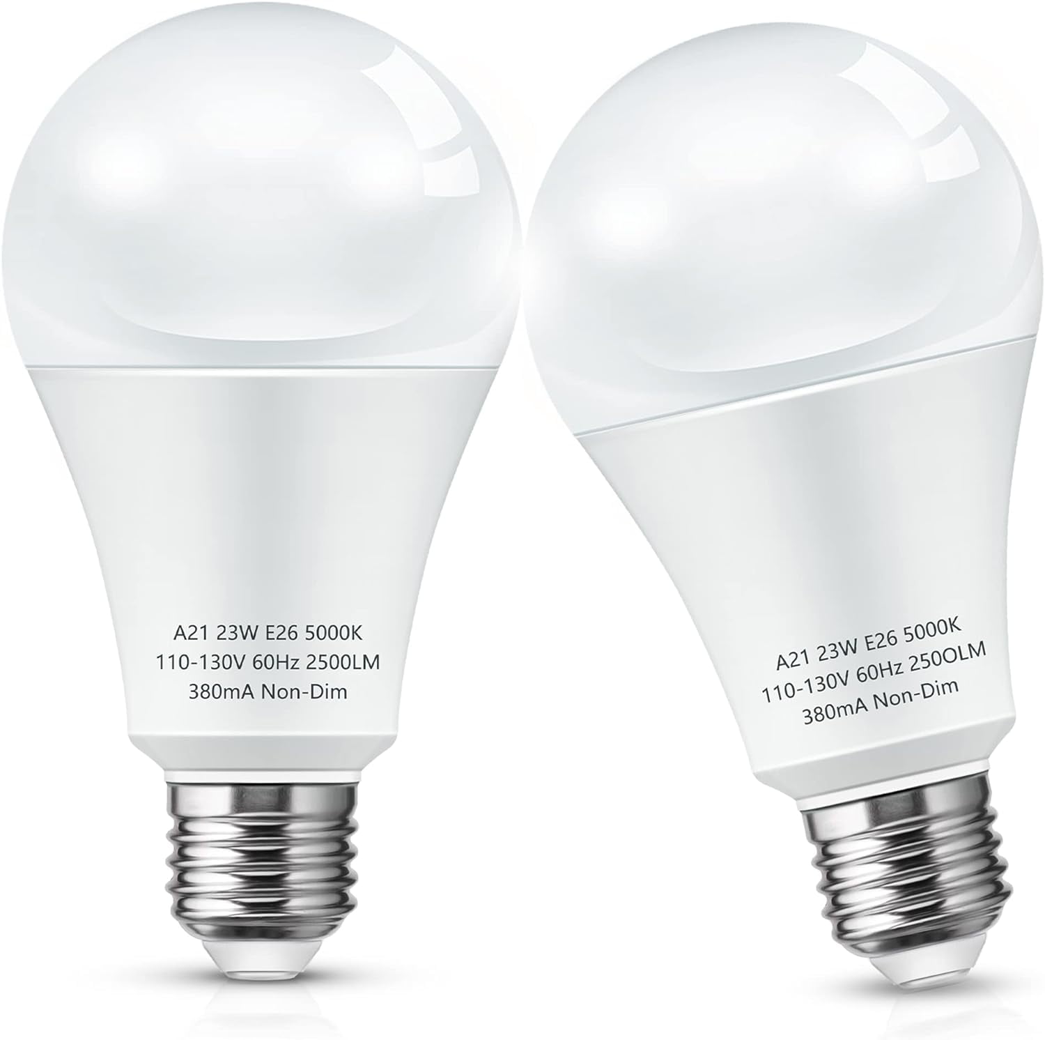 Super Bright White LED Light Bulb, A21 23W(150-200Watt Equivalent ...