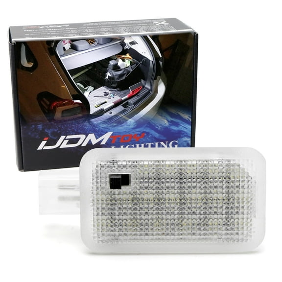 Super Bright Xenon White Full LED Trunk Cargo Area Light Assembly w/ Switch For Subaru Impreza WRX XV Crosstrek Ascent, Powered by 18-SMD LED Diodes