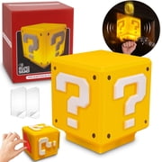 Super Bros-Mini Question Block Night Light,Bedside Lamp, Desklamp for Kids and Fans, Birthday Gift, Holiday Gift,Equipped with The Games Same Gold Coin Sound