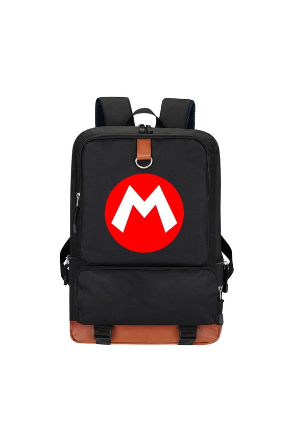 Super Brothers Backpack – Classic Plumber Video Game Character School Bags – Retro Gamer Travel School Backpack Perfect for Back to School Presents & Trips