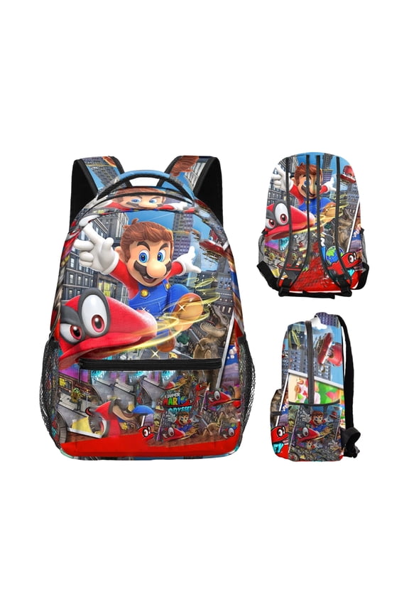Super Brothers Bookbag – Fun Plumber Video Game Character Backpack – Movie Themed Daily Travel Bag, Awesome for Birthday & Students Gifts