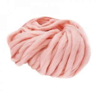  500g/1.1lbs Super Soft Chunky Yarn Pink Chunky Knit Yarn Thick  Yarn Roving Yarn for Arm Knitting Super Bulky Yarn