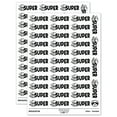 thumbnail image 1 of Super Caped Dog Teacher Student School Sticker Set - White - Matte Finish - 1.5" Small, 1 of 7