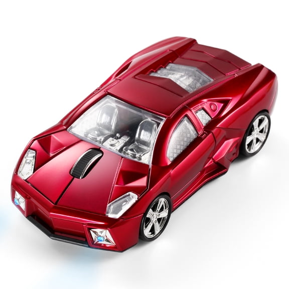 Super Car Mouse Wireless 2.4G Cool Appearance Light Weight Portable 1200DPI Emit Light Office Use Gift For Kid Play Game Mause
