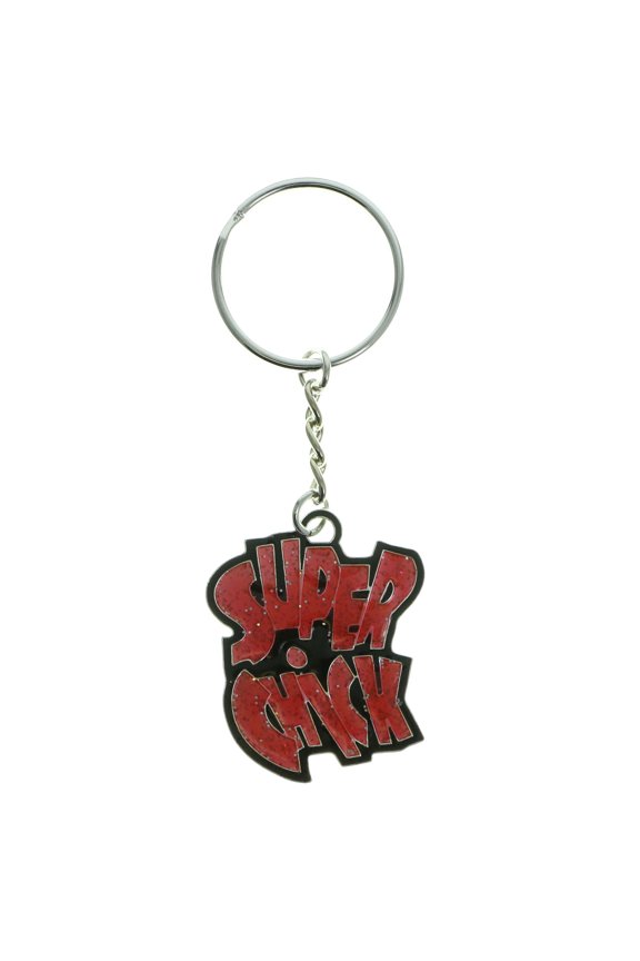 Super Chick Split-Ring-Keychain Pink