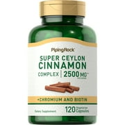 Super Cinnamon Biotin Chromium Complex Capsules 2500 mg | 120 Capsules | by Piping Rock