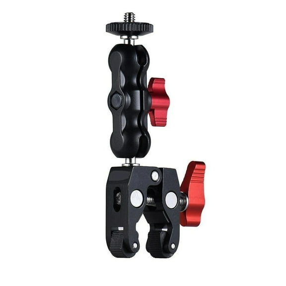 Super Clamp Camera Clamp Mount Monitor 360 ° Ballhead Magic Arm Double Ball Head Adapter for DSLR Camera/Gopro/LED Lights/phone