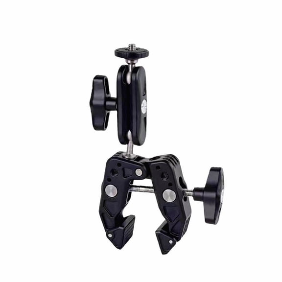 Super Clamp Camera Mount with Magic Arm, 360 Rotating Holder for Action Cameras, Phones, and Lights