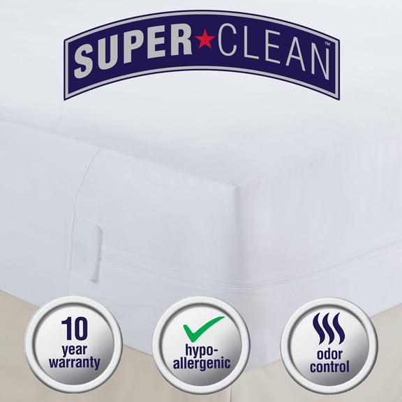 Super Clean Allergy Blocker Fitted Mattress Protector, King