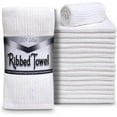 Super Cleaning Towels 12 Pack Ribbed Kitchen Towels Absorbent Cotton