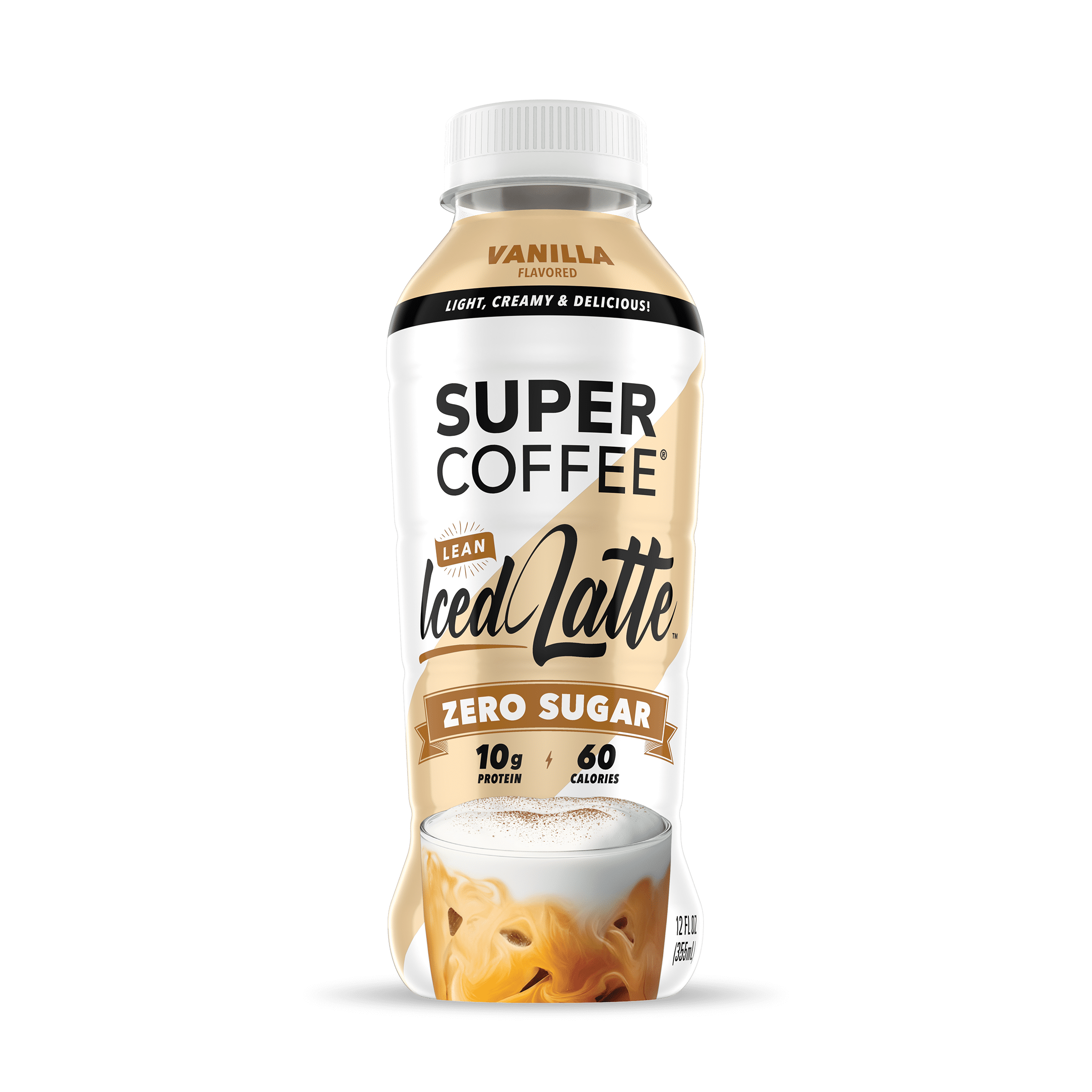 Super Coffee, Vanilla Latte, Protein Coffee, 12 fl oz Bottle, Cow Milk