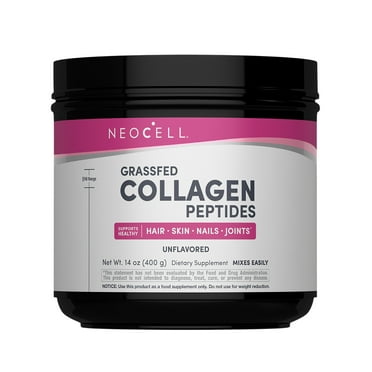 NeoCell Grass Fed Collagen Peptides Dietary Supplement Powder | Unflavored | 10 g 14 oz for Men and Women