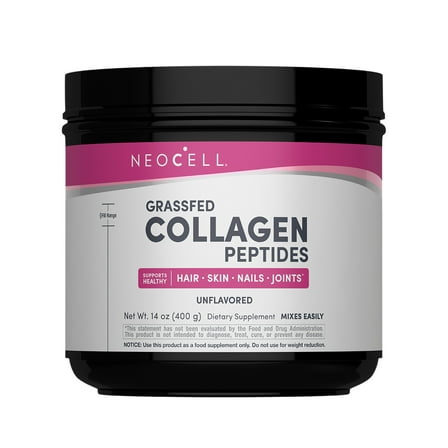 NeoCell Grass Fed Collagen Peptides Dietary Supplement Powder | Unflavored | 10 g 14 oz for Men and Women