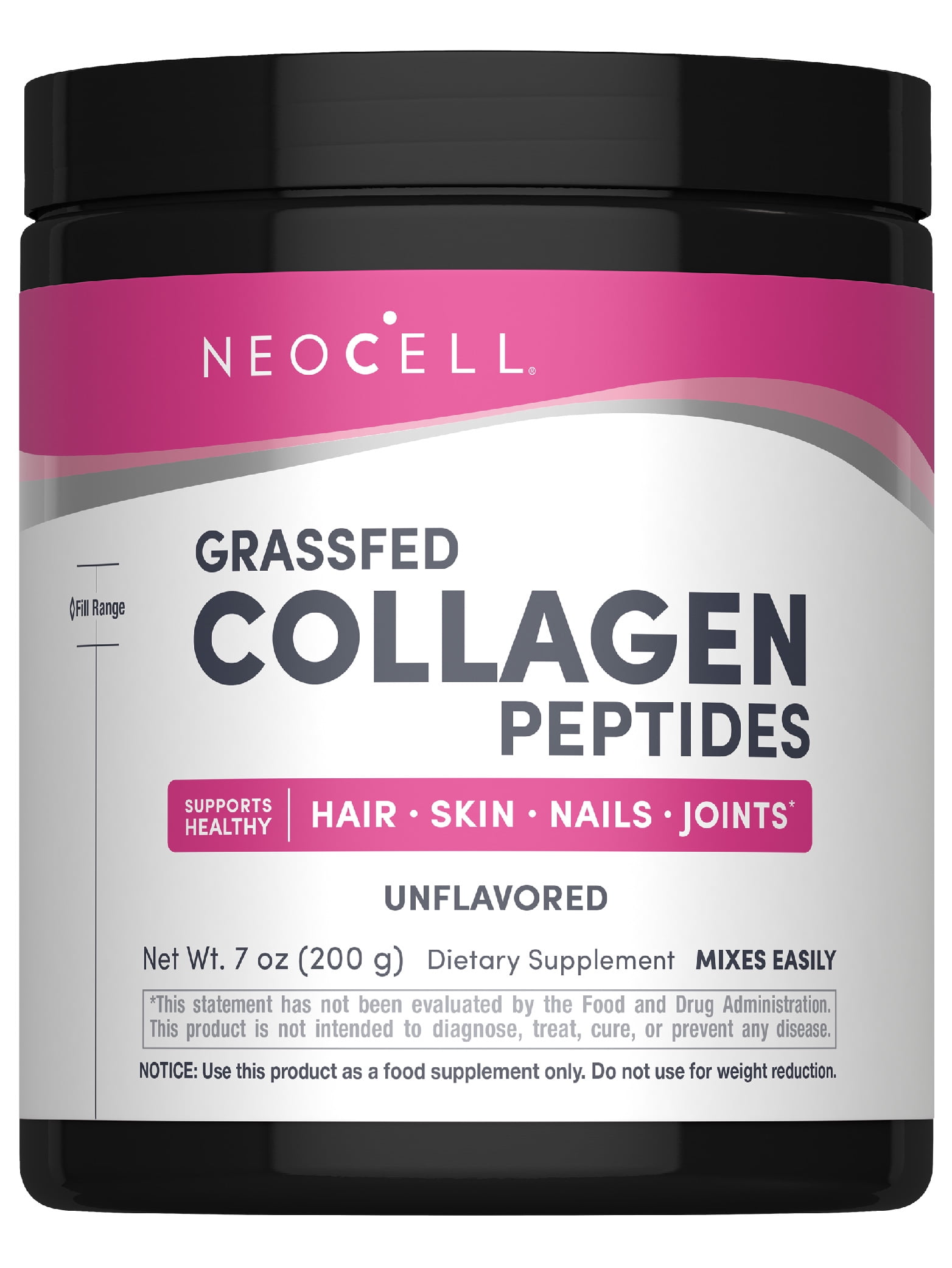 Grass Fed Collagen Peptides Powder | 7 oz | Unflavored | Healthy Hair, Skin, and Nails | by NeoCell