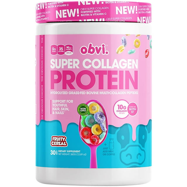 Super Collagen Protein Powder Fruity Cereal (13 oz. / 30 Servings)