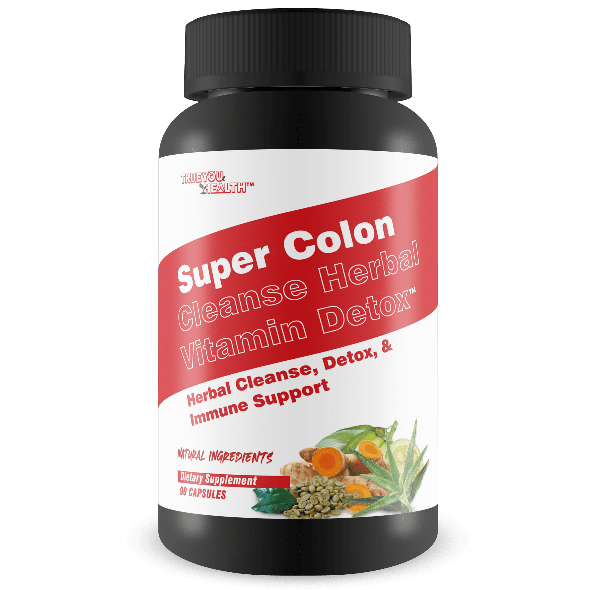 Super Colon Cleanse Herbal Vitamin Detox - Herbal Cleanse, Detox, & Immune Support - Promote Healthy Digestion & Constipation Relief with Psyllium & Magnesium Oxide - Help Reduce Stomach Bloating