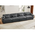 thumbnail image 1 of Super Comfort Oversized Modular Velvet Sectional Sofa Couch with Movable Ottoman,Corner Sectional with Bolstered Armrests, Deep Seat Cloud Couch, Convertible L Shaped Couch for Living Room, 1 of 14