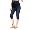 thumbnail image 1 of Super Comfy Stretch Women's Skinny Maternity Capri, 1 of 2