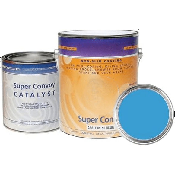 Super Convoy - Bikini Blue -  Gallon - Non-Slip epoxy coating for pool, shower and other slippery when wet surfaces.