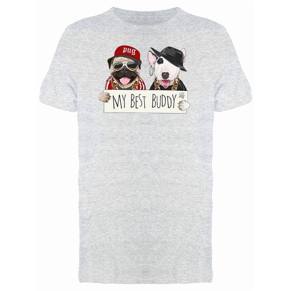 Funny Dogs Hip Hop Best Buddy Tee Men's -Image by Shutterstock