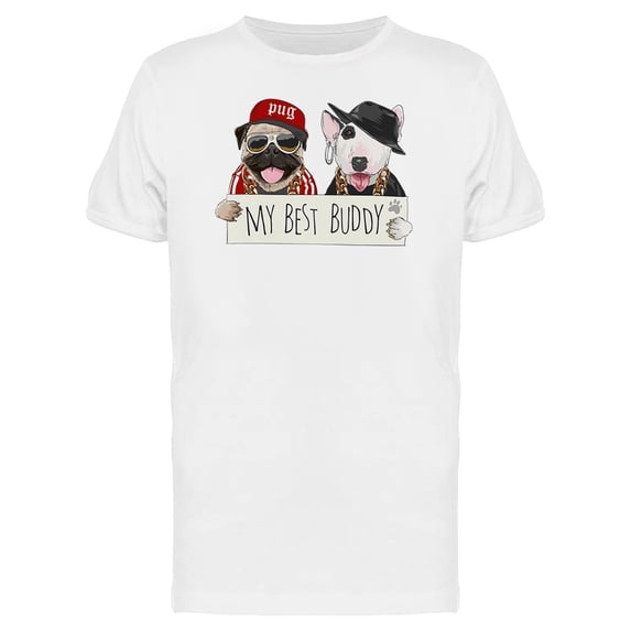 Funny Dogs Hip Hop Best Buddy Tee Men's -Image by Shutterstock