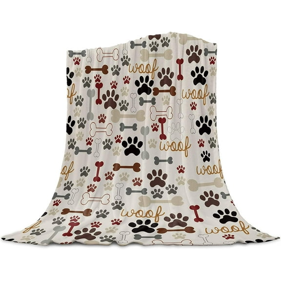 Super Cozy Plush Bed Blankets 40"x50" Kids Blankets Cutly Dog Pug for Pet Lover Lightweight Fleece Flannel Blankets for Living Room Bedroom Sofa Couch Fall Winter Spring Travel Camping