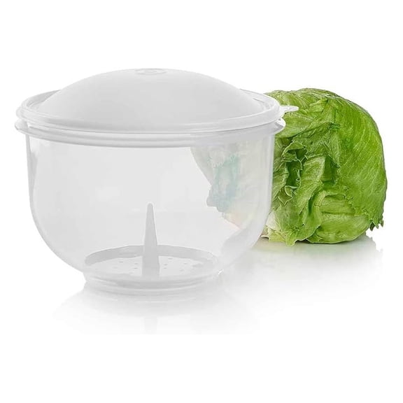 Super Crisp It Lettuce Keeper White - Fresh Produce Storage Containers, Extend Shelf Life, Refrigerator Organizer, Salad Greens Saver, Kitchen Food Storage