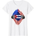 thumbnail image 1 of Super Cuban Heritage Cuba USA Flag T-Shirt, 1 of 3