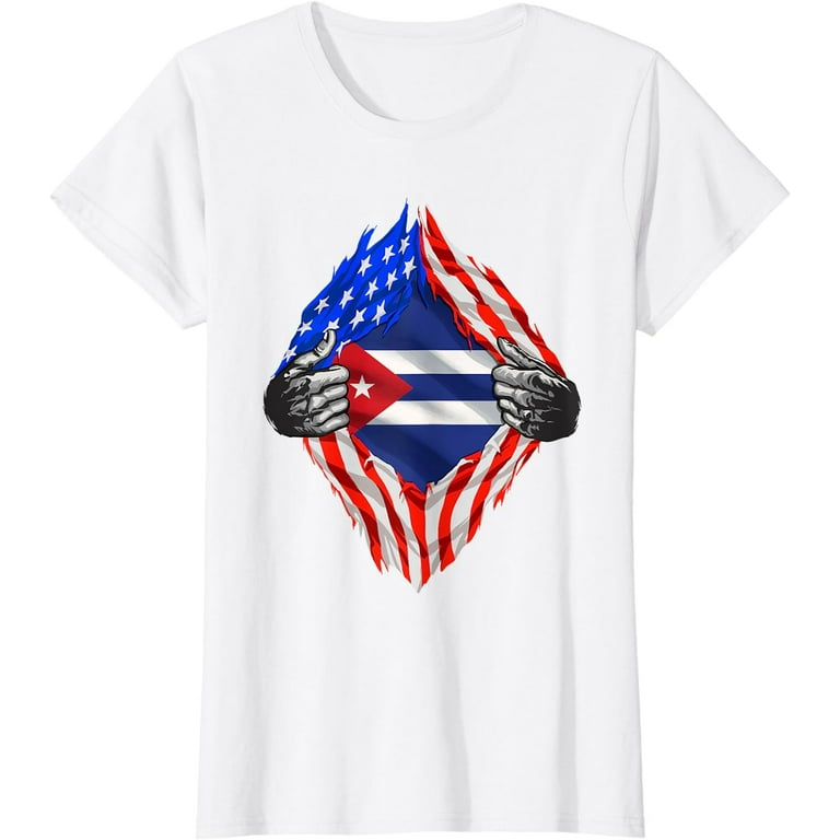 American + Cuban = Me Usa And Cuba Flags T-Shirt American + Cuban = Me Usa And Cuba Flags T-Shirt