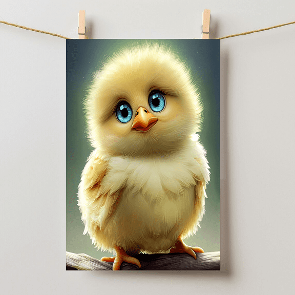 Super Cute Adorable Baby Chick Wall Art Unframed Paper Poster 8x10in