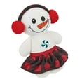 thumbnail image 1 of Super Cute Dog Toy Snowman Boy or Girl Holiday Plaid Plush Soft Stuffed Squeaker (7 Inch Snow Girl), 1 of 6