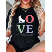 Super Cute Figure & Skating For Girls Women Who Ice Skate T-Shirt