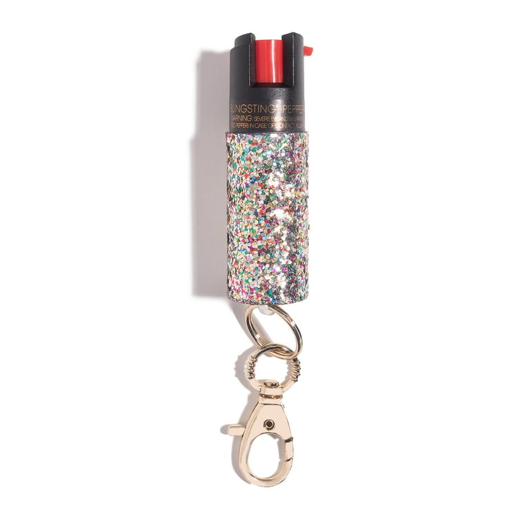 BLINGSTING Essentials Pepper Spray with Key Ring, 0.5 oz, Pink