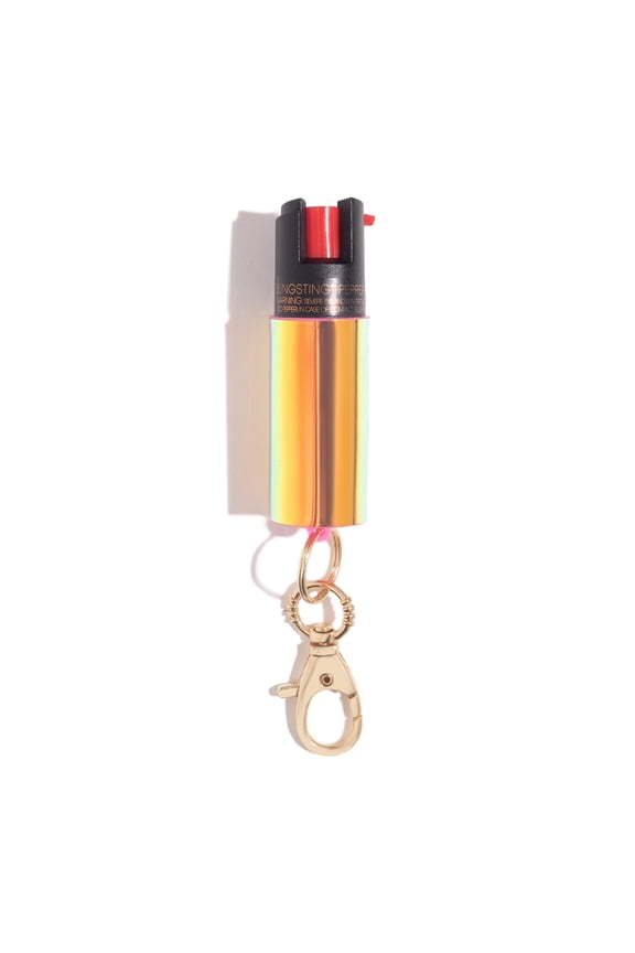 Pepper Spray Keychain for Self Defense, Holographic, 1 Pack