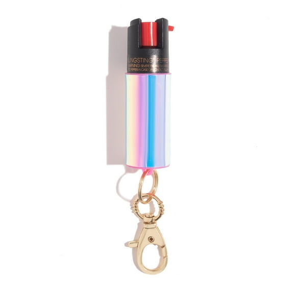 Super-Cute Pepper Spray Keychain for Self Defense, Holographic, 1 Pack