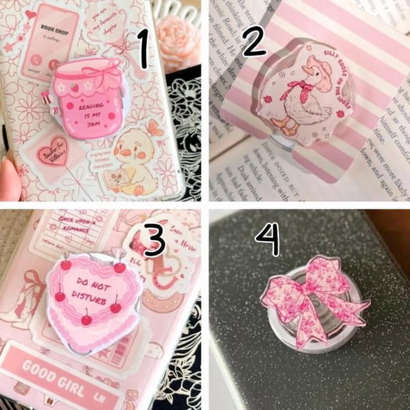 Super Cute Pink Phone Grip For Comfort And Happy Vibes! A Soft & Girly Gift For Daily Aesthetic