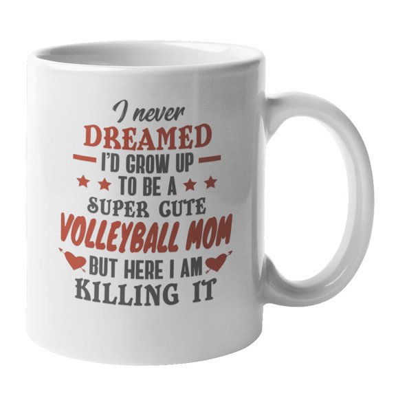 Super Cute Volleyball Mom Coffee & Tea Gift Mug (11oz)