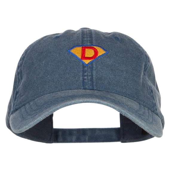 Super D Embroidered Washed Cap - Navy OSFM